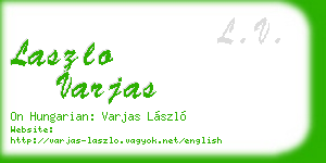 laszlo varjas business card