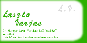 laszlo varjas business card